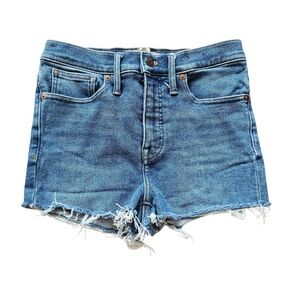 Madewell Denim Blue High Rise Cut Off Hem Women's Shorts Size 27